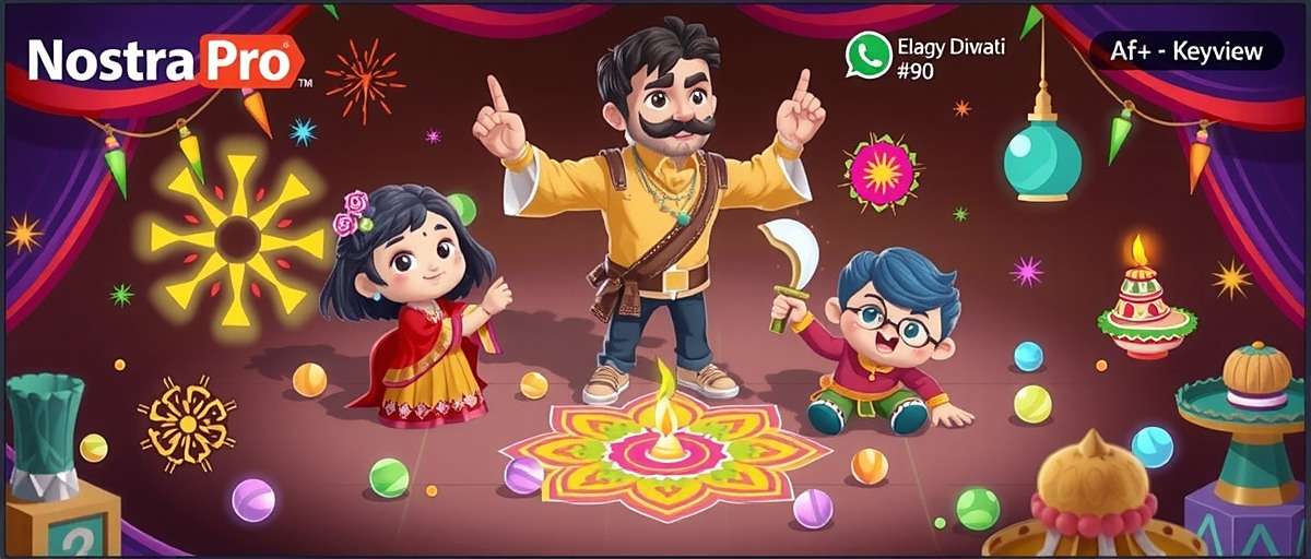 Nostra Pro - Diwali Celebration Event Nostra Pro Diwali event showing characters celebrating with fireworks, rangoli, and special in-game items
